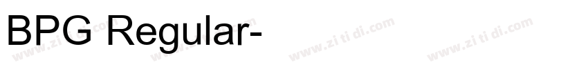 BPG Regular字体转换